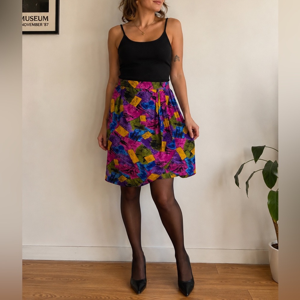 Vintage Skirt | Ellen Figg Wrap Skirt in Multicolor size 6